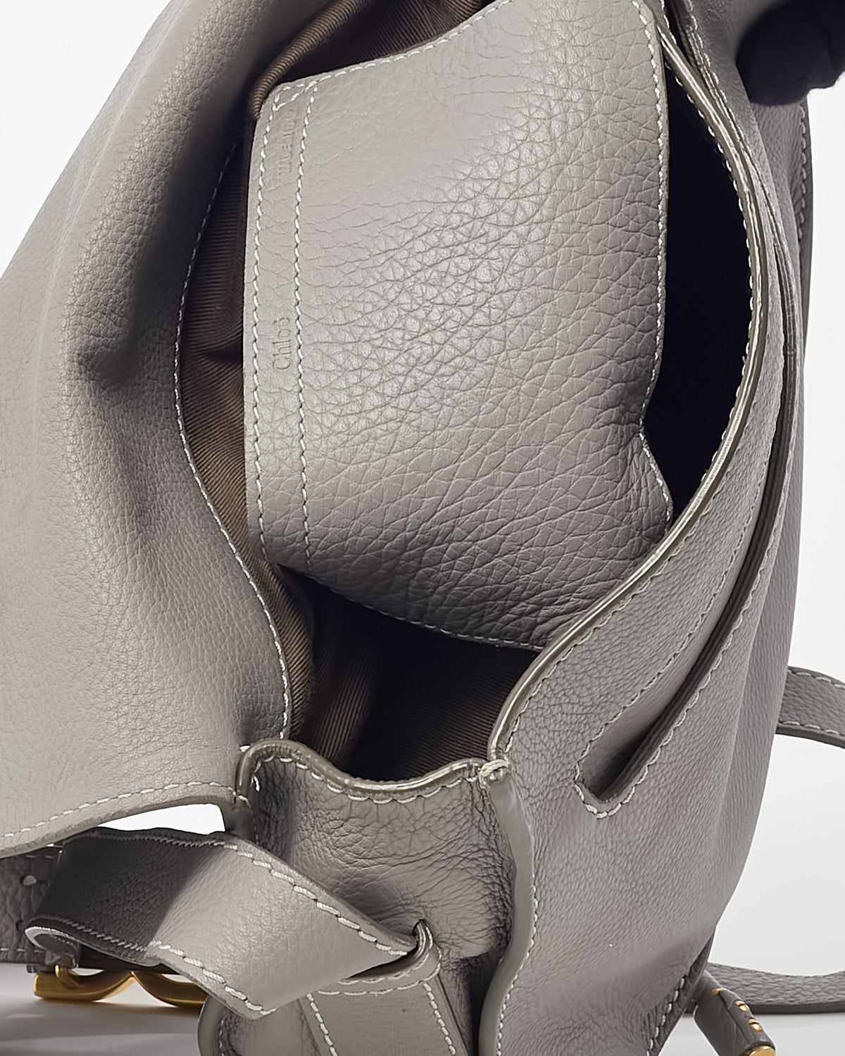 Sac bandoulière Chloé Marcie petit format en daim bleu marine