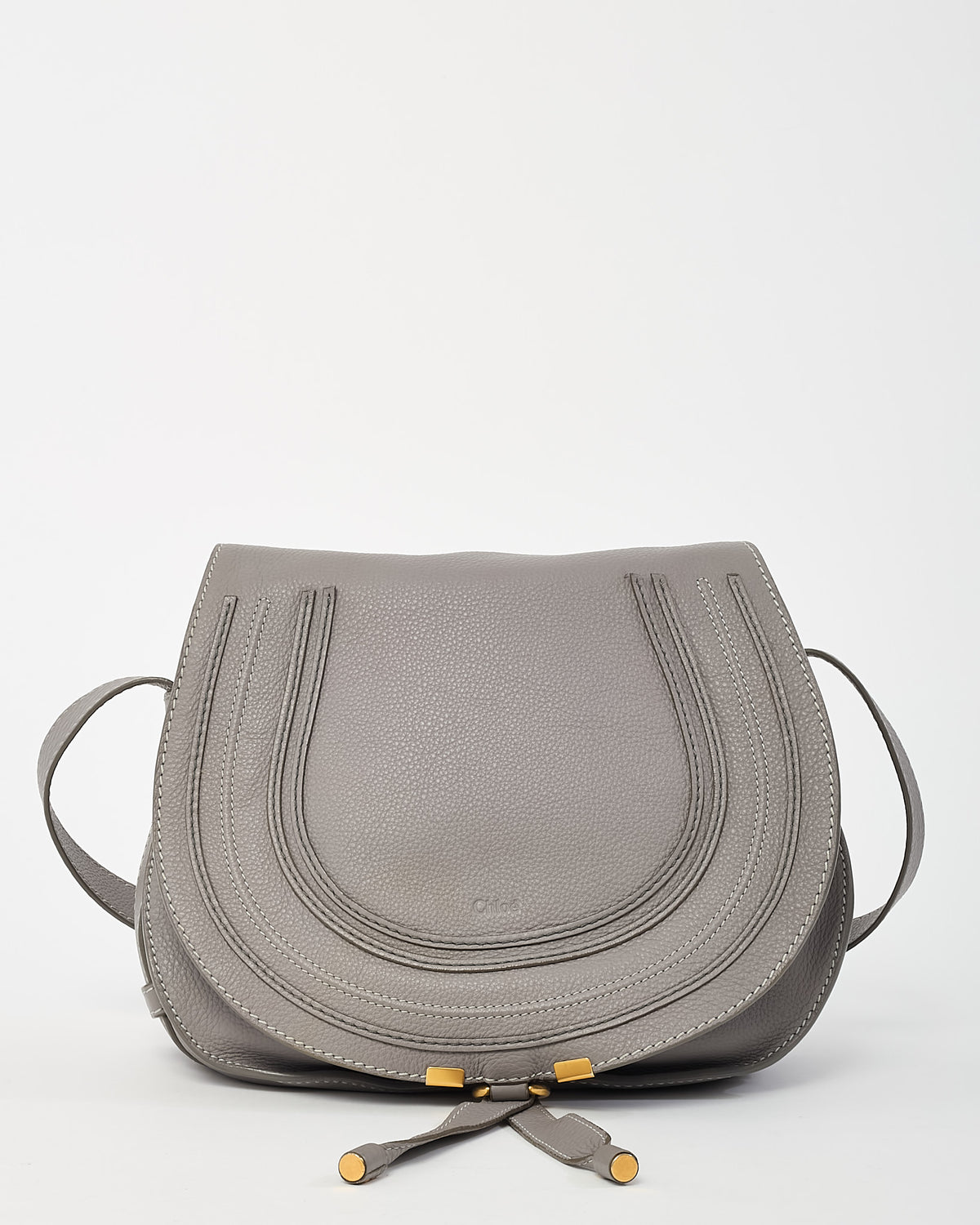 Sac bandoulière Chloé Marcie petit format en daim bleu marine
