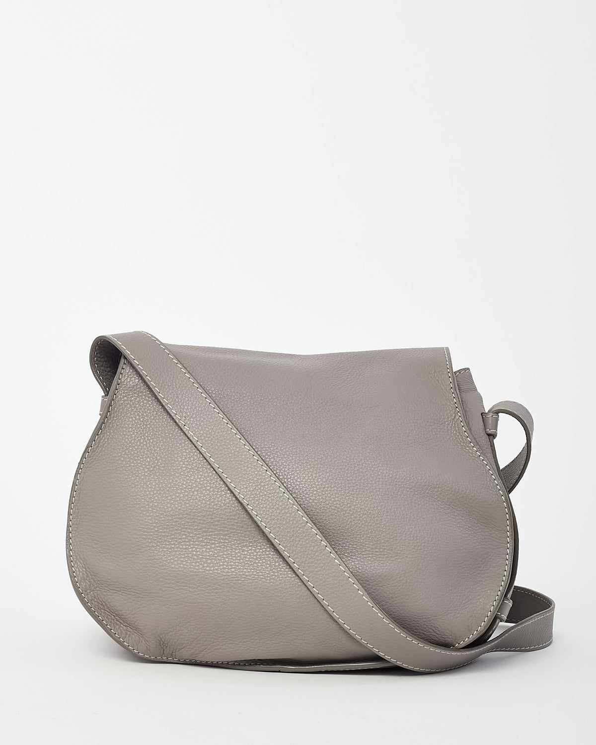 Sac bandoulière Chloé Marcie petit format en daim bleu marine