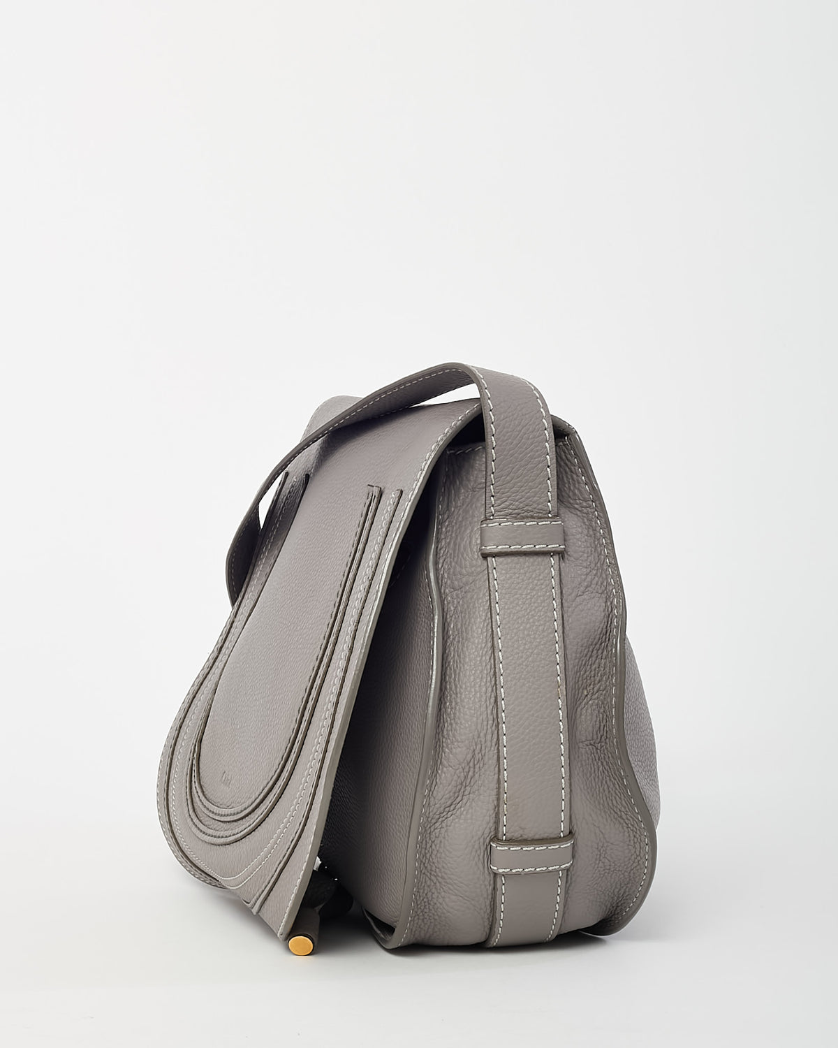 Sac bandoulière Chloé Marcie petit format en daim bleu marine