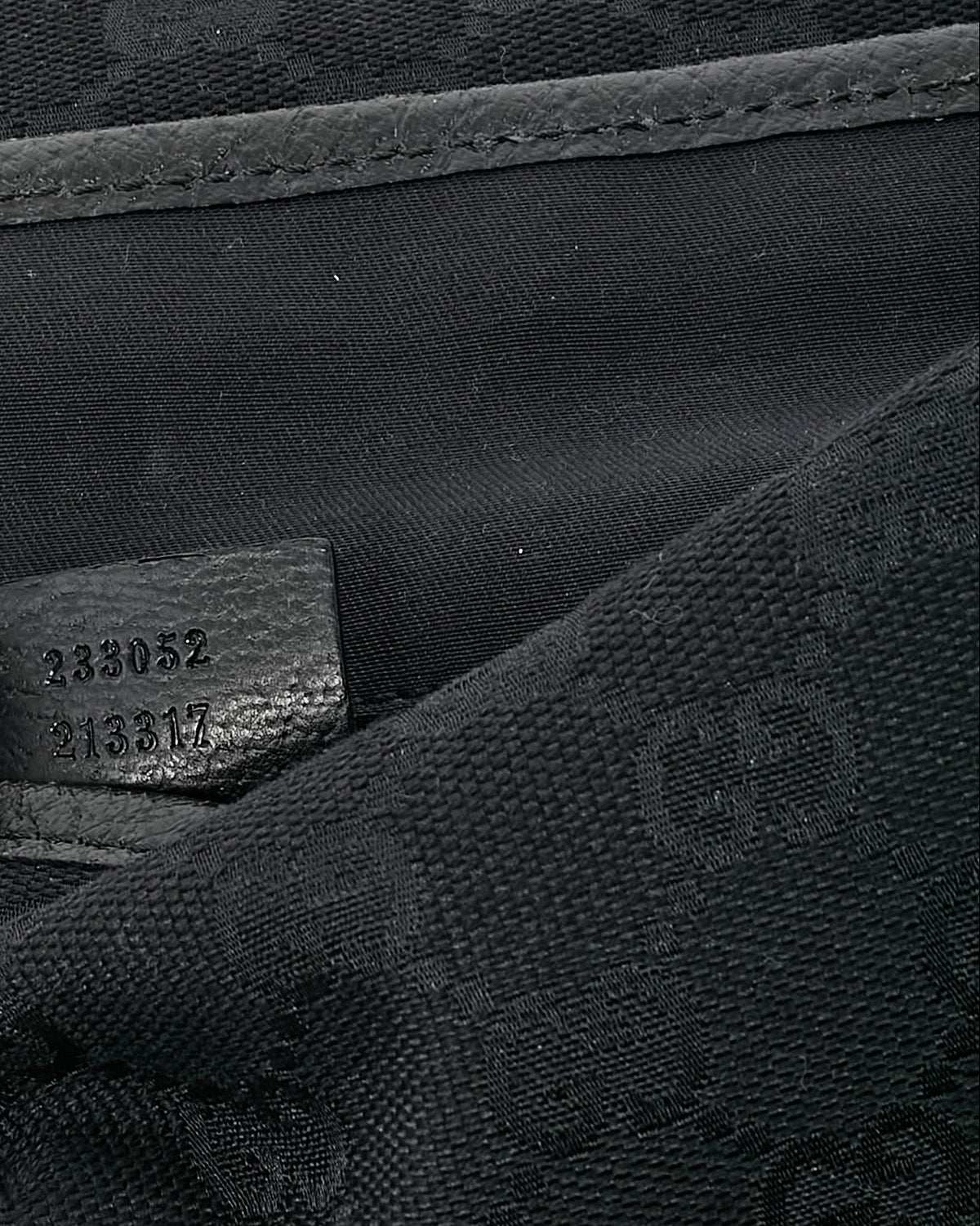 Gucci Black GG Monogram Canvas Web Strap Messenger Bag