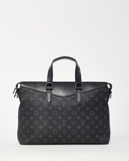 Louis Vuitton Black Monogram Eclipse Coated Canvas Explorer Briefcase Bag with Strap