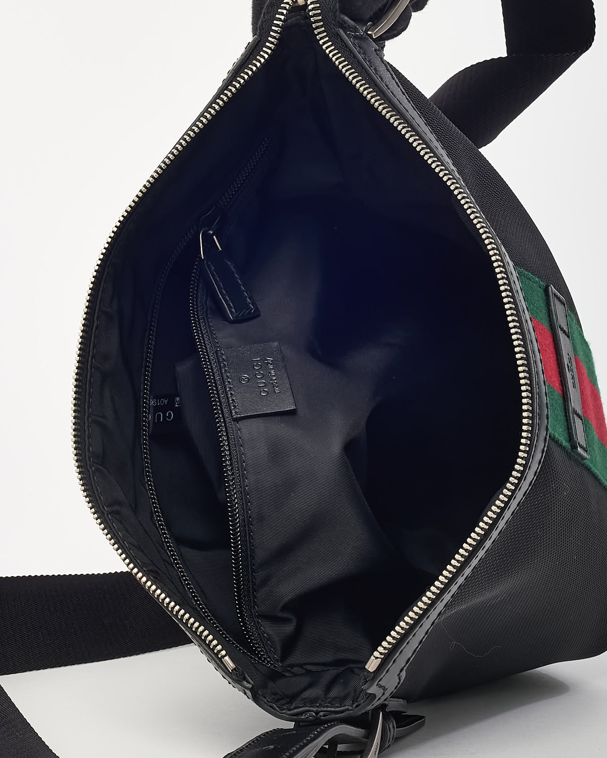 Gucci Black Techno Canvas Web Messenger Bag
