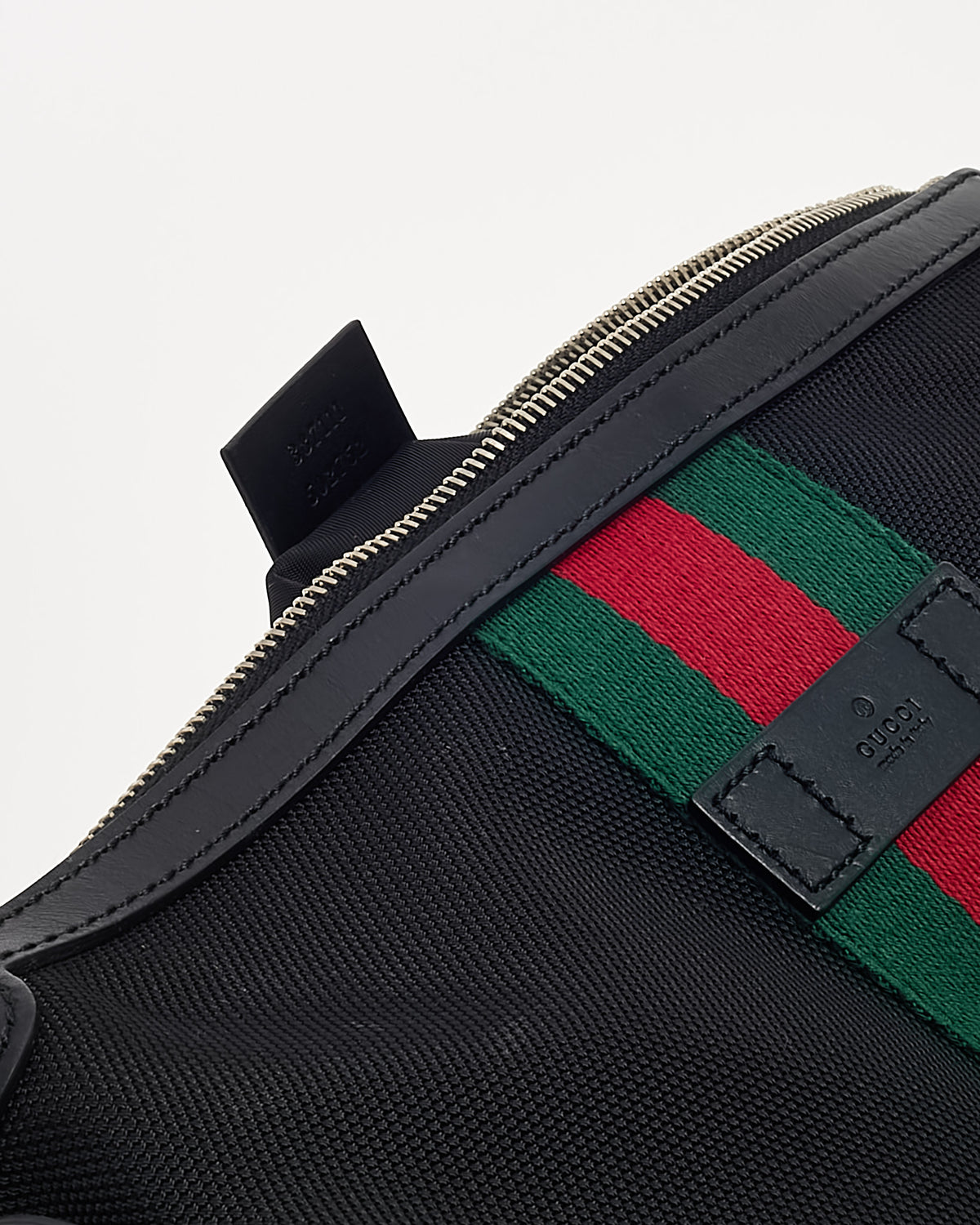 Gucci Black Techno Canvas Web Messenger Bag