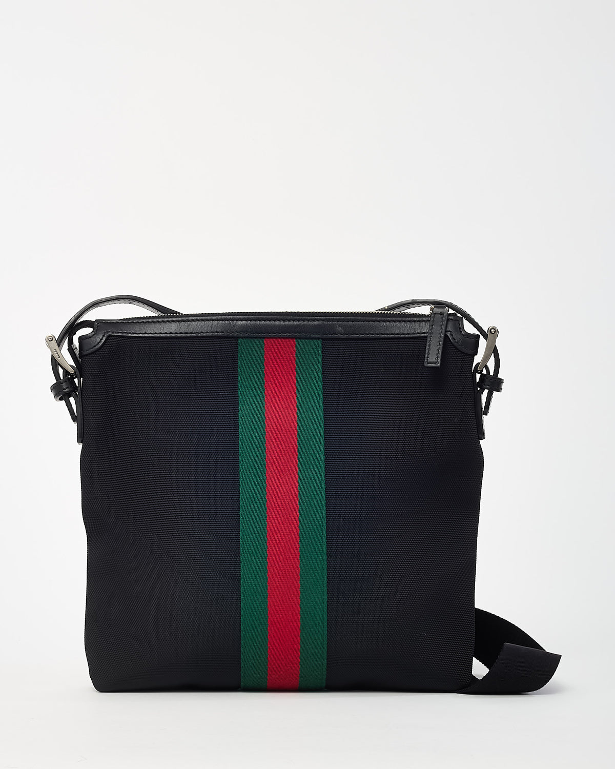 Gucci Black Techno Canvas Web Messenger Bag