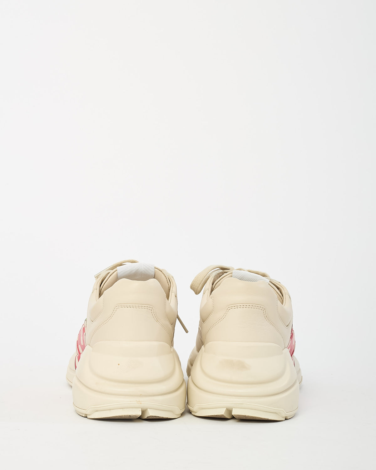 Gucci White Leather "GG Apple" Rhyton Sneakers -39