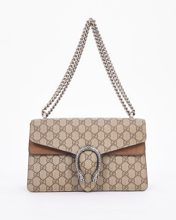 Gucci Beige Supreme GG Canvas Small Dionysus Shoulder Bag