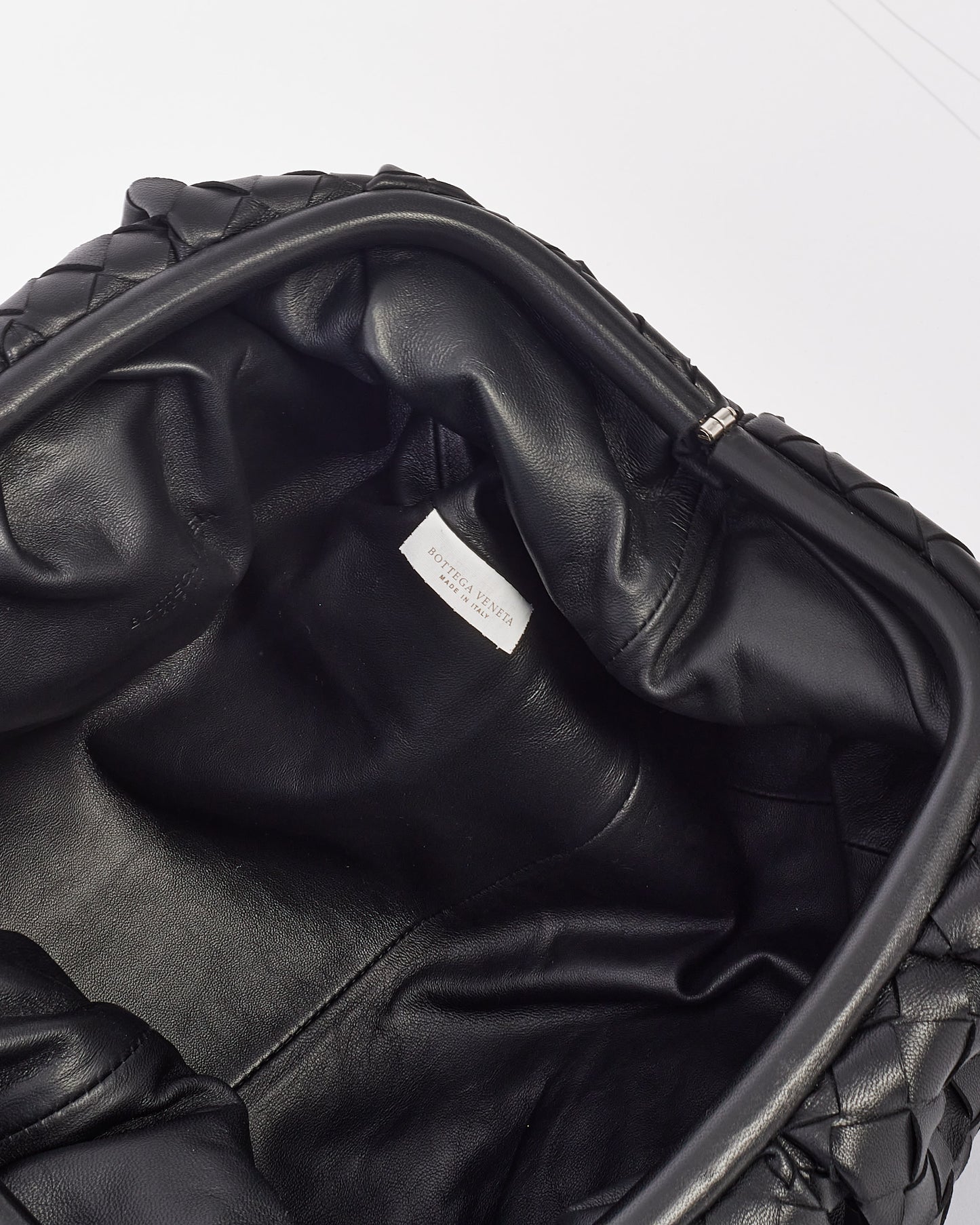 Bottega Veneta Black Intrecciato Leather The Classic Pouch