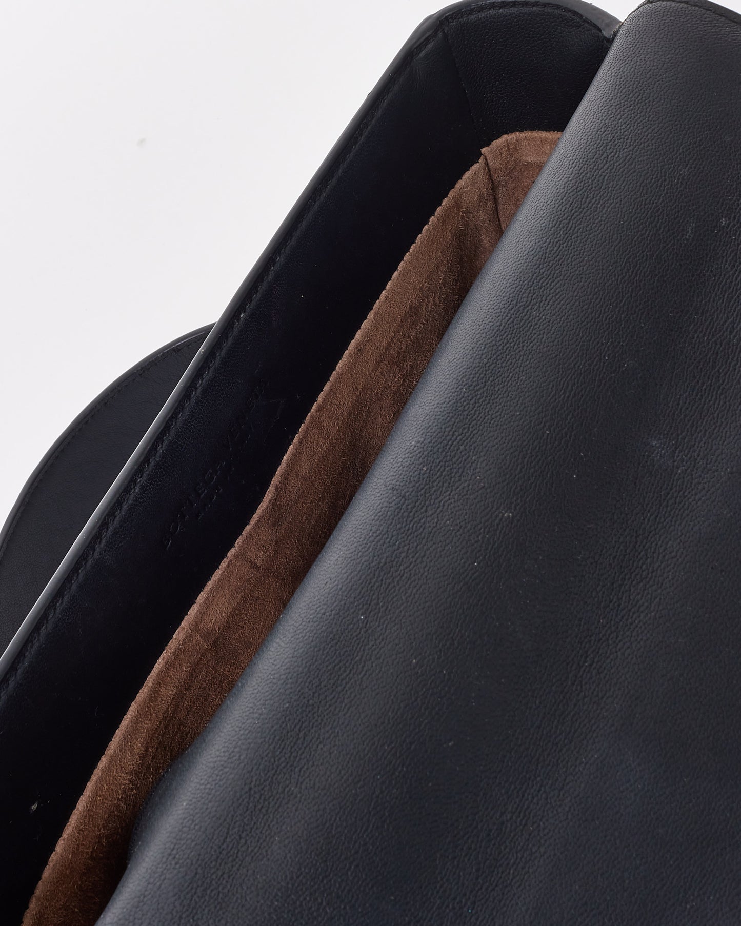Bottega Veneta Black Intrecciato Top Handle Crossbody Bag