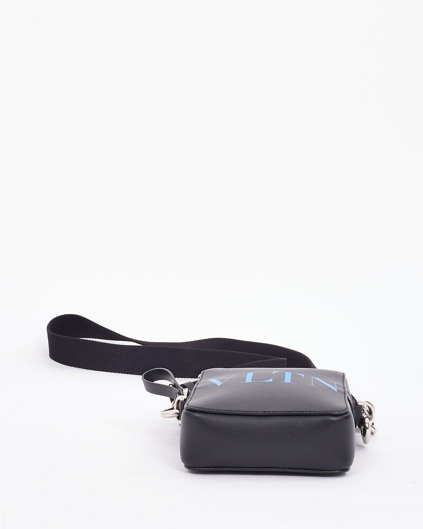 Valentino Black Leather Small VLTN Crossbody Bag