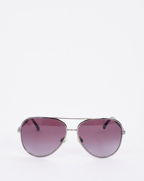 CHANEL sunglasses ギャランティーカード パープル Explore a Chanel Purple Metal Aviator 4194- Q Sunglasses