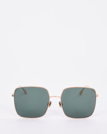  Dior Gold Metal with Green Lens DDBO7 Square Sunglasses