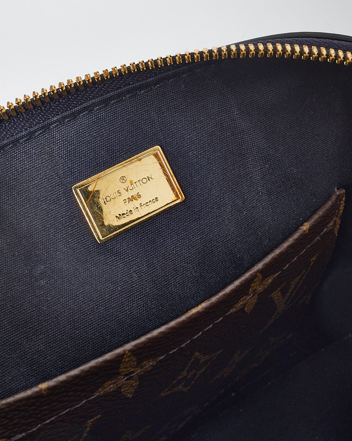 Louis Vuitton Dark Blue Vernis Lisse & Monogram Leather Alma BB Bag