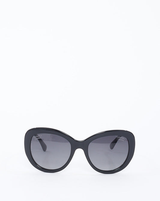 Chanel Black Acetate Cat Eye Frame Sunglasses -5346