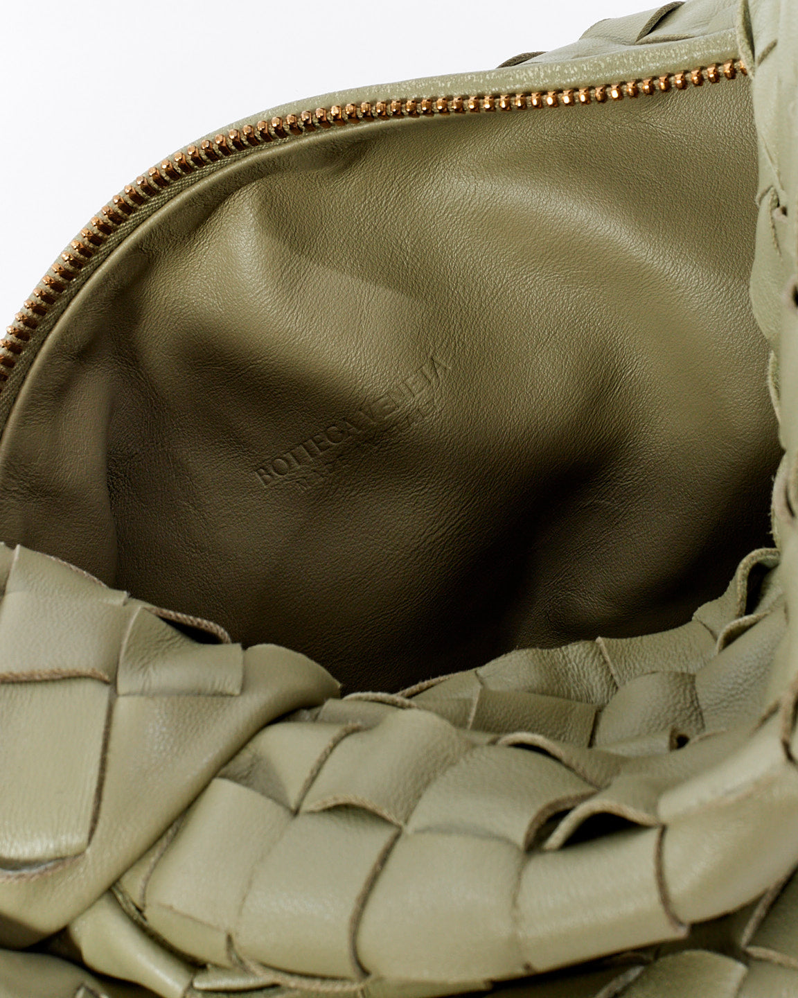 Bottega Veneta Green "Travertine" Intrecciato Leather Teen Jodie Bag