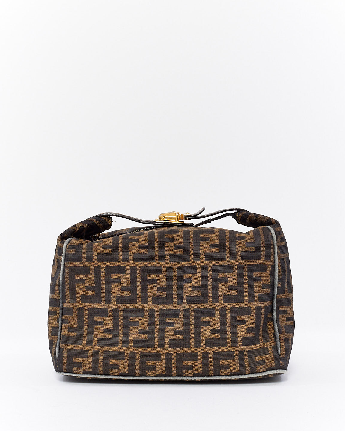 Explore a Fendi Vintage Tobacco Zucca Print Canvas Top Handle
