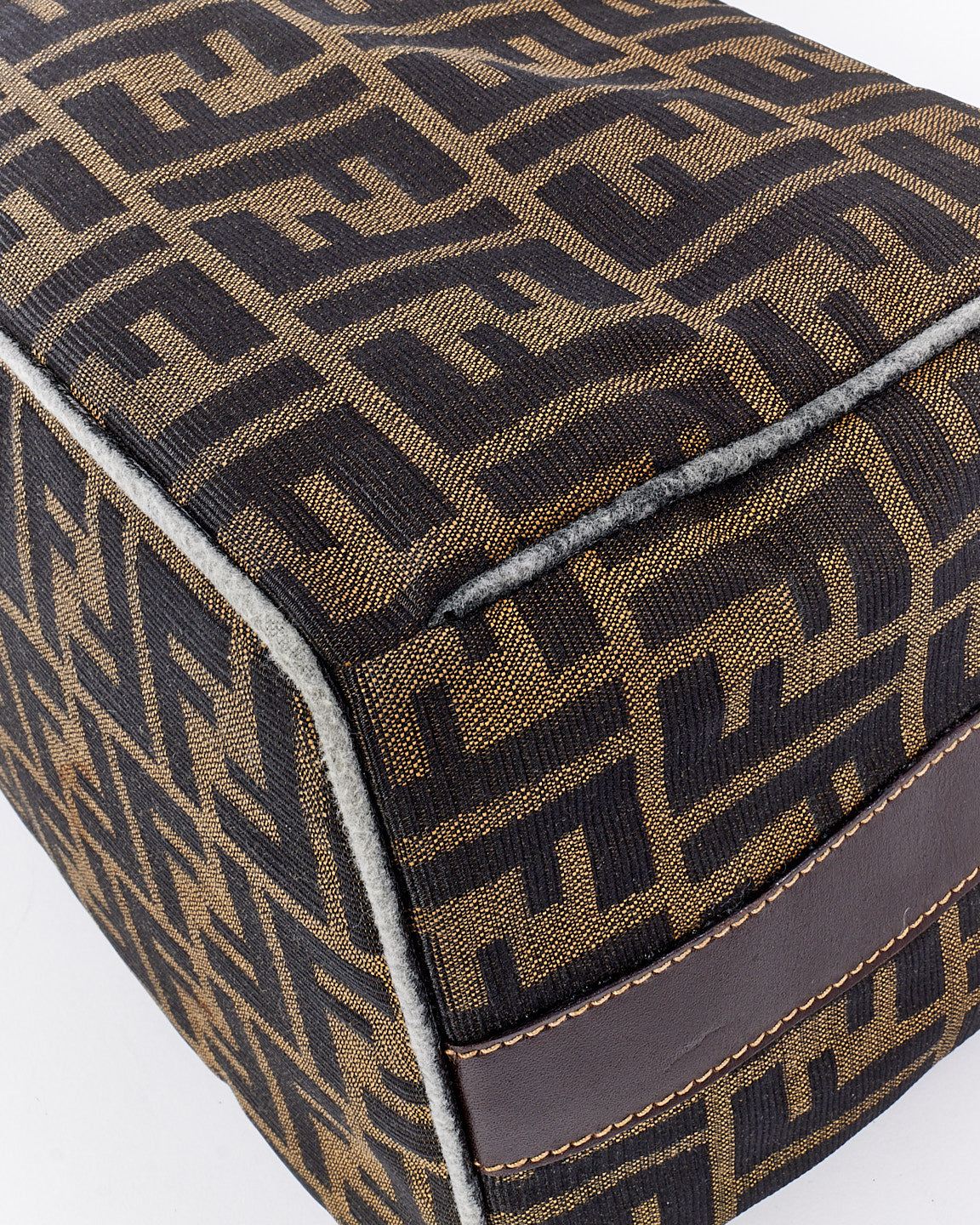 Explore a Fendi Vintage Tobacco Zucca Print Canvas Top Handle