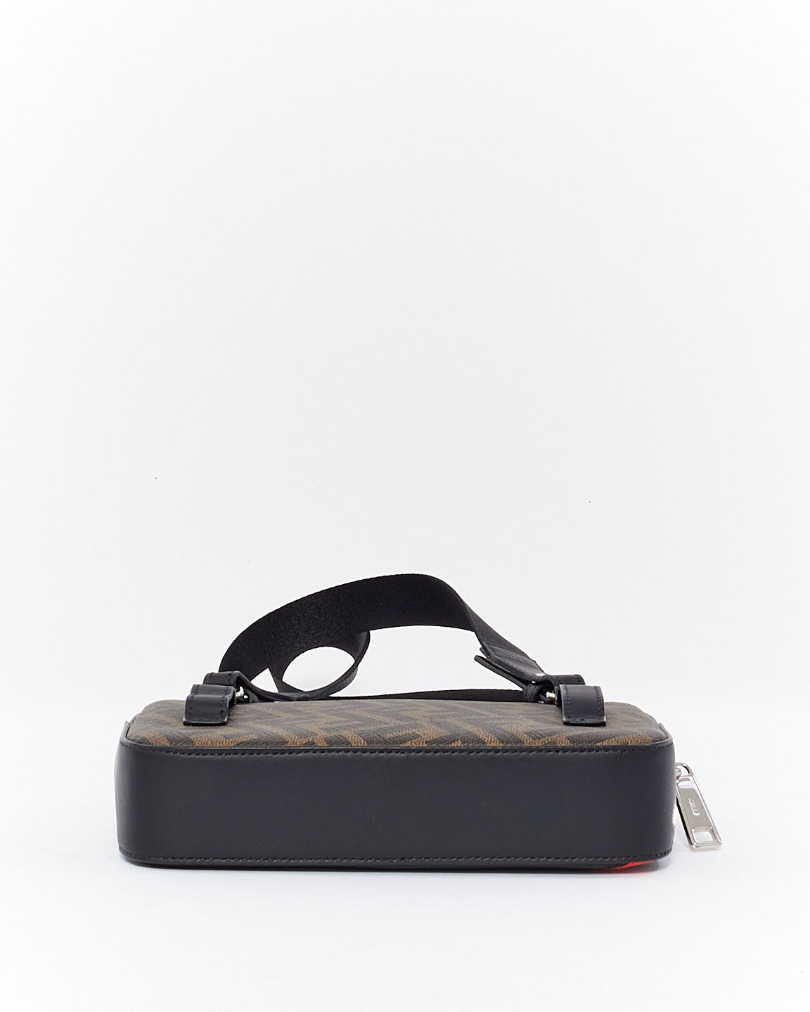 Fendi Black & Brown Zucca Coated Canvas & Leather Convertible Camera Bag