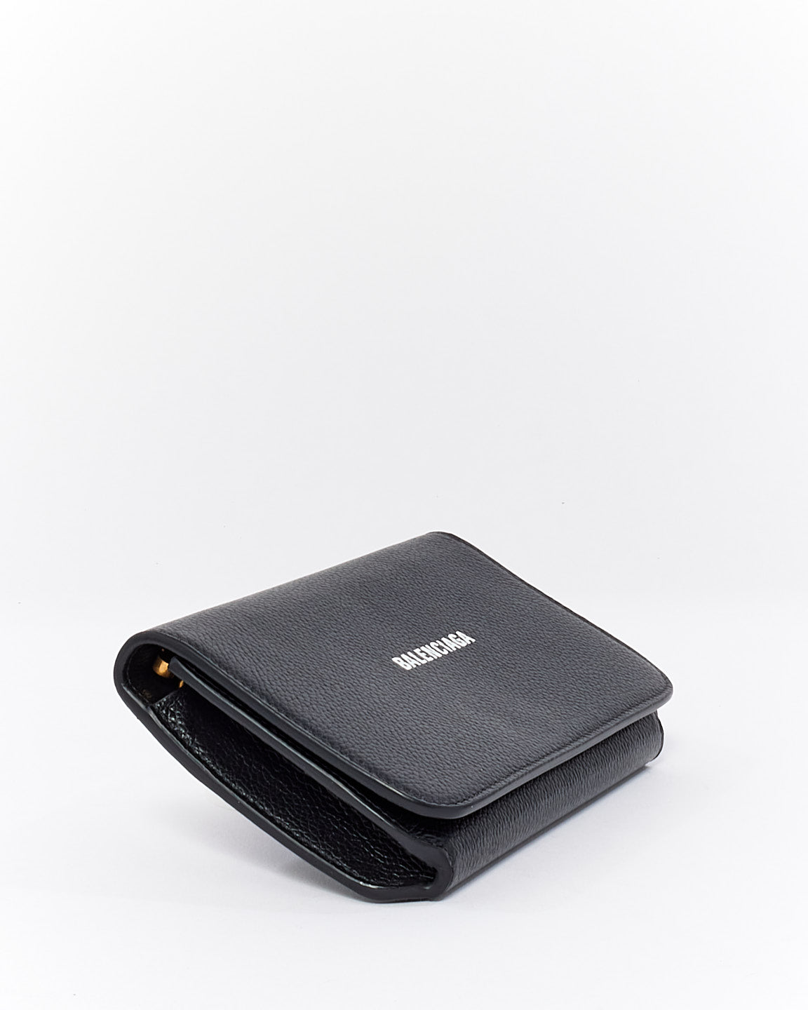 Balenciaga Black Leather Cash Phone Case Crossbody Bag