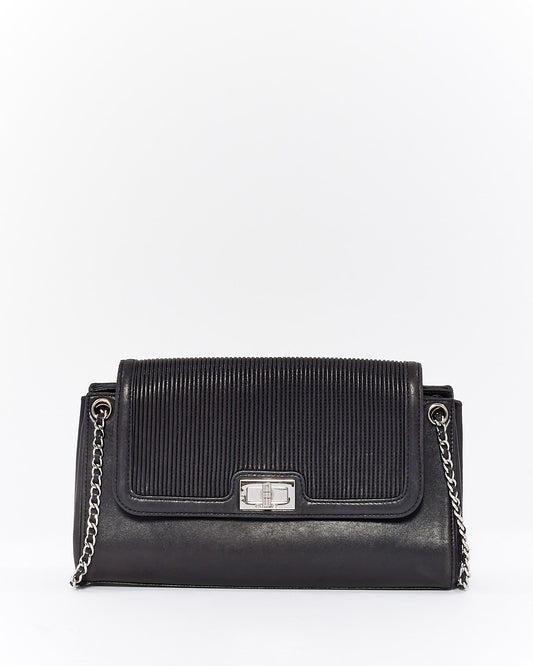 Chanel Black Leather Vertical Quilted Accordion Reissue Flap Black