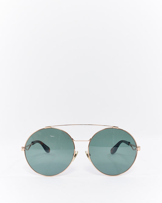 Givenchy Gold Metal Round Aviator GV 7048 Sunglasses