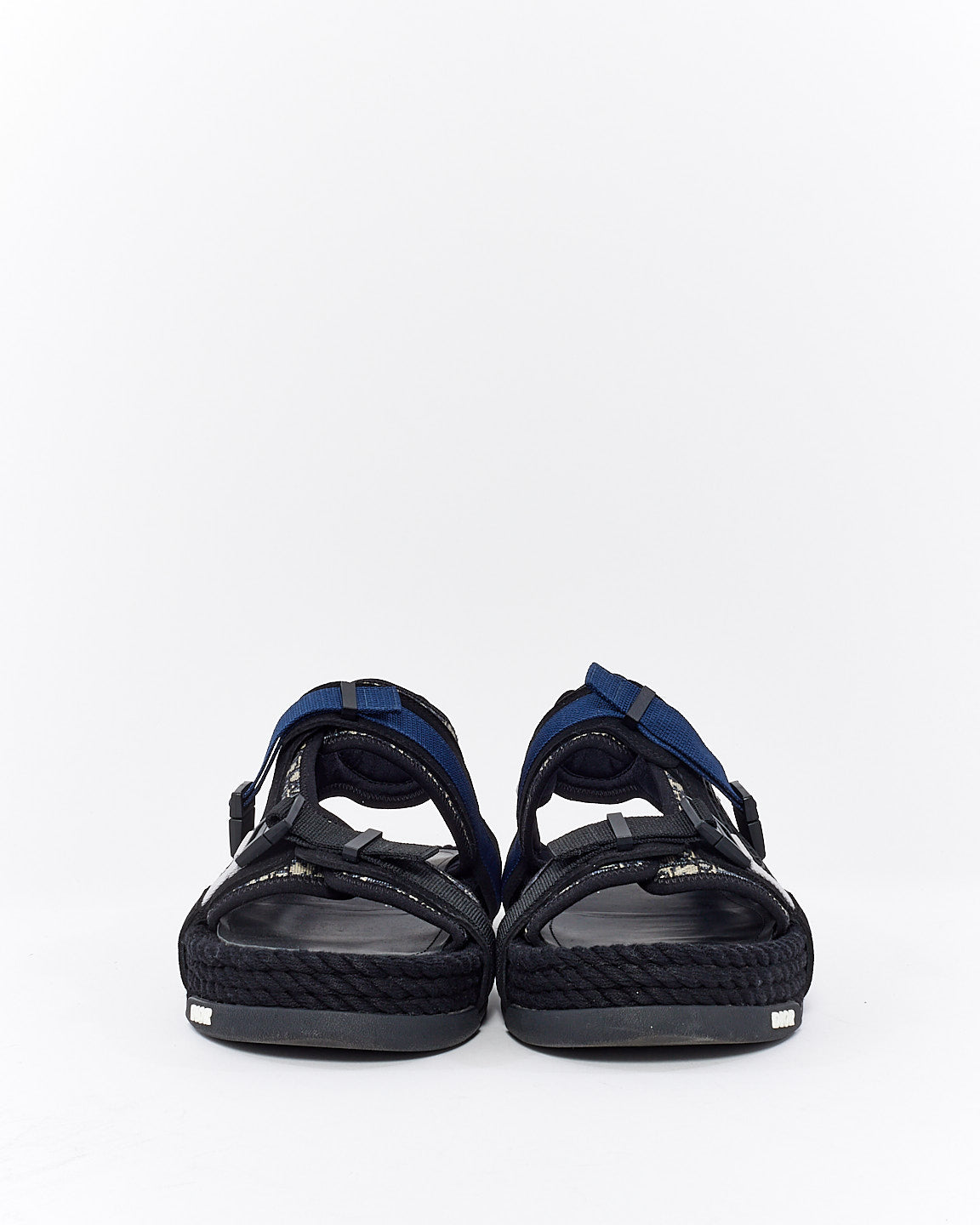 Dior Men's Black Suede & Canvas Sandals - 44