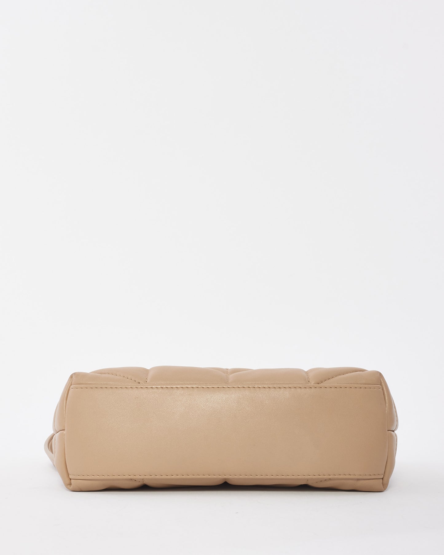 Saint Laurent Beige Leather Toy Lou Puffer Bag