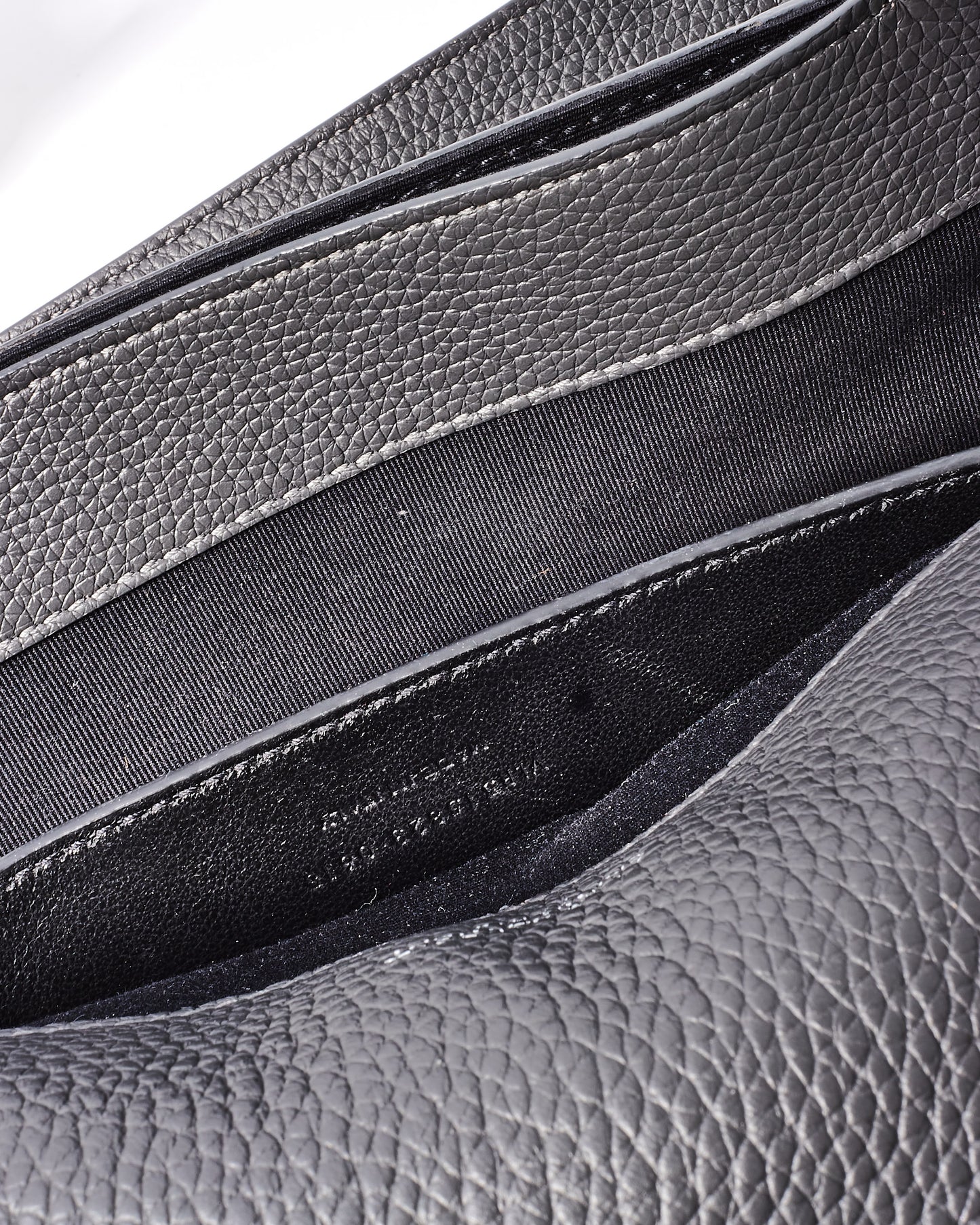 Saint Laurent Grey Leather Medium Sunset Monogram Crossbody Bag