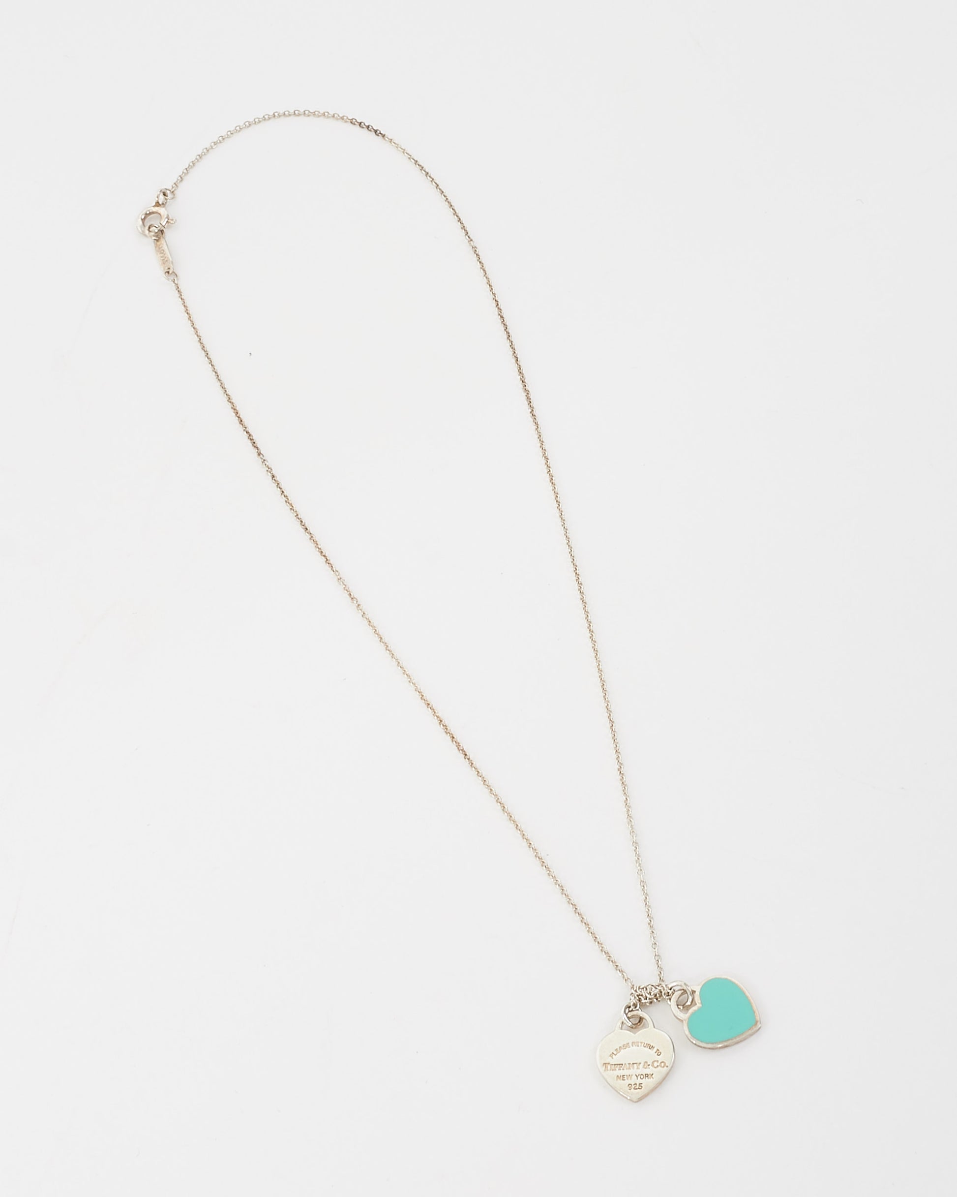 Double Heart Tag Tiffany Gold And Silver Necklace Buy Tiffany