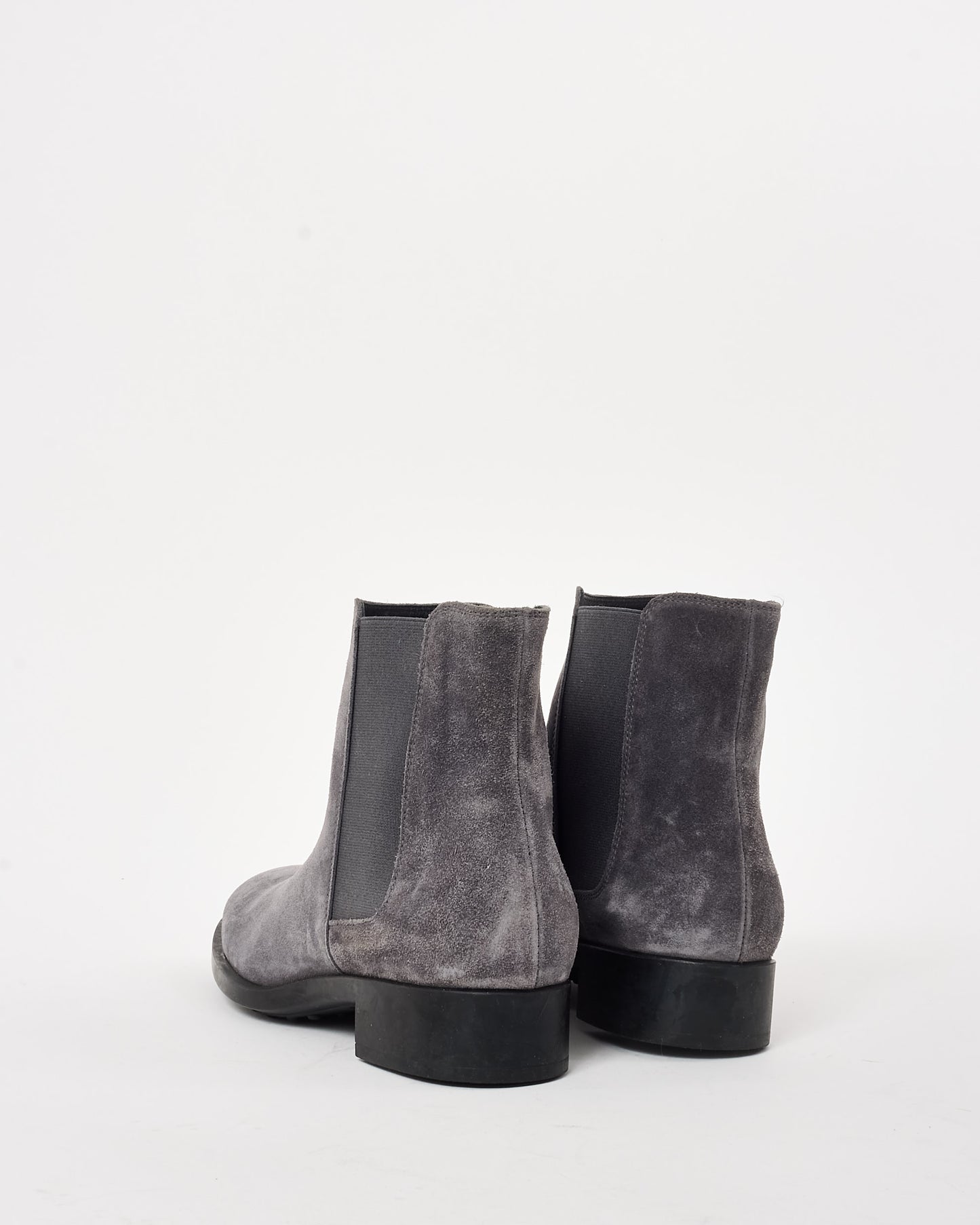 Tod's Grey Suede Ankle Chelsea Boots - 38.5