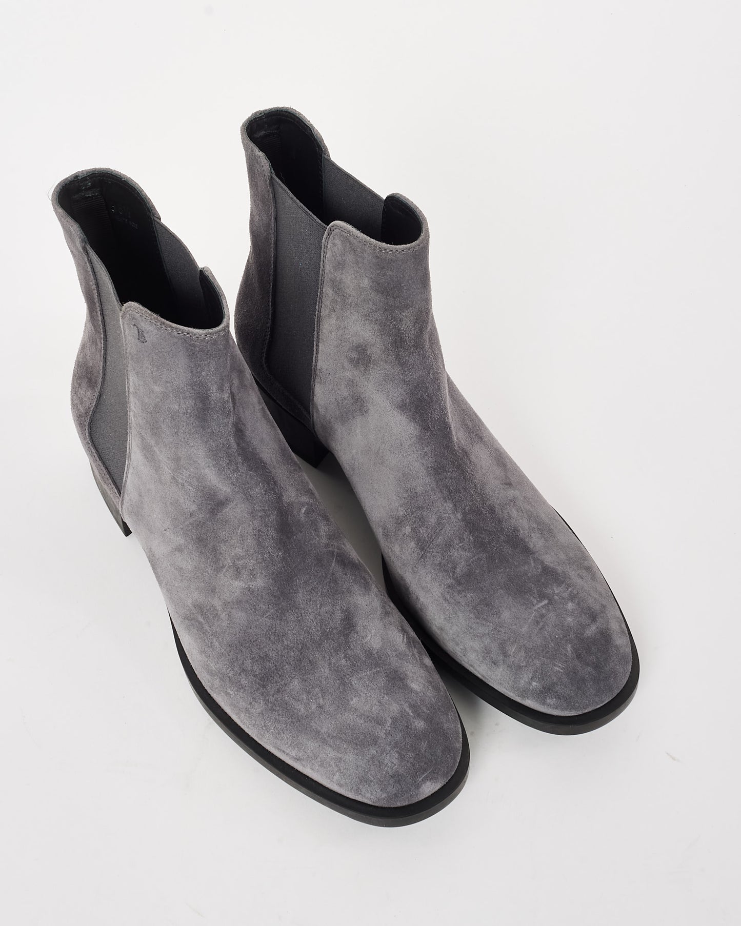 Tod's Grey Suede Ankle Chelsea Boots - 38.5