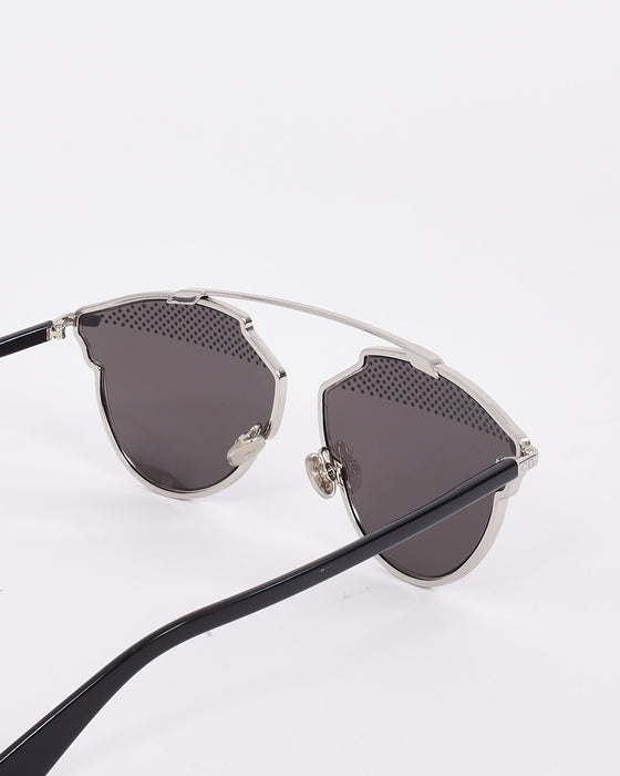 Dior Black & Silver Metal Studded So Real Sunglasses
