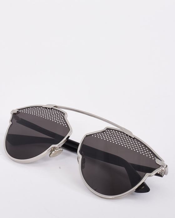 Dior Black & Silver Metal Studded So Real Sunglasses