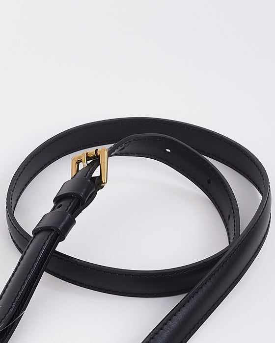 Louis Vuitton Black Leather Adjustable Strap
