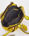 Burberry Metallic Yellow Grained Leather Prorsum Bag