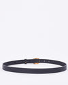 Gucci Black Leather GG Thin Marmont Belt - 32/80