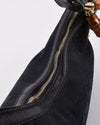 Gucci Black Canvas Guccissima Bamboo Shoulder Bag