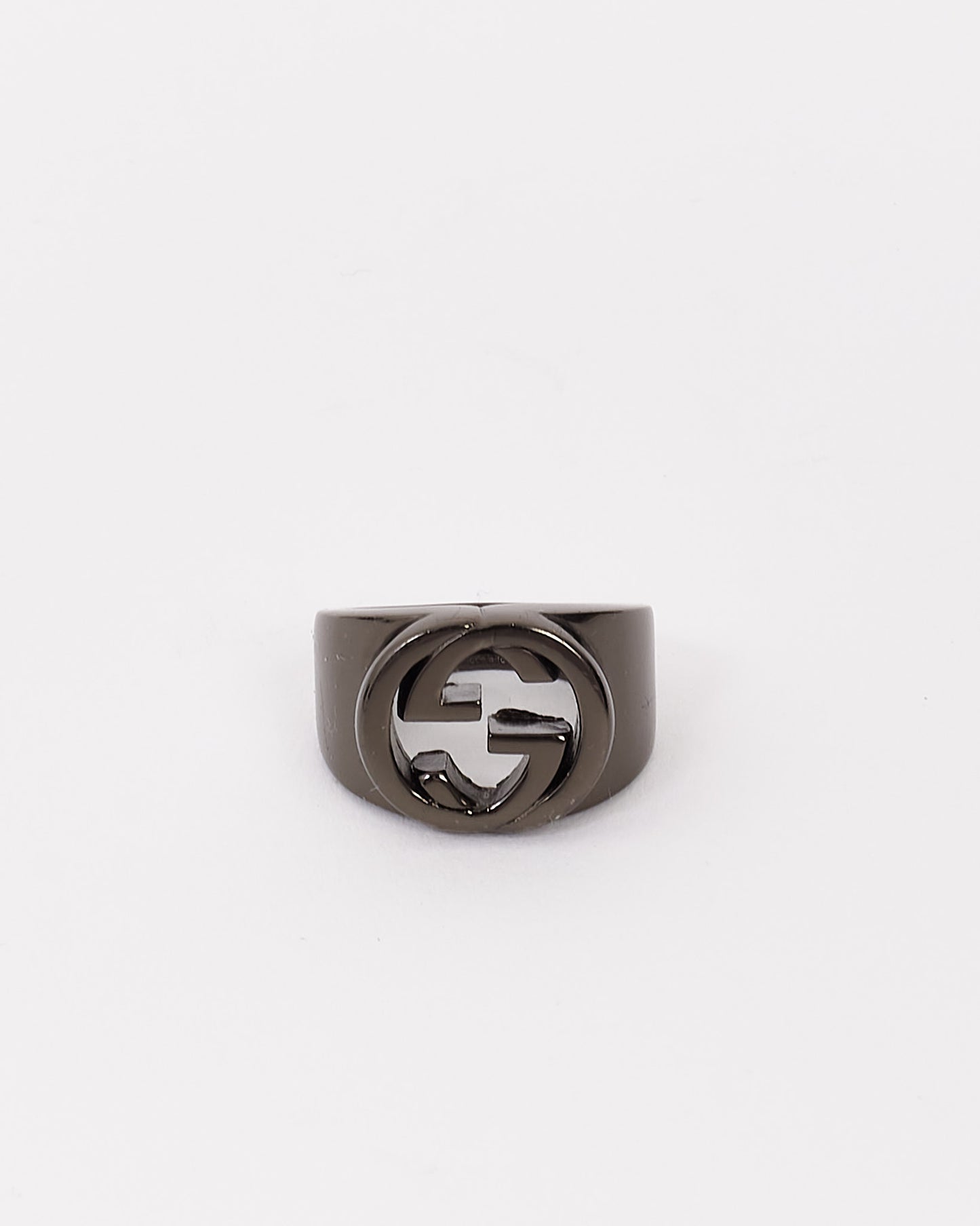 Gucci Black Interlocking GG Ring