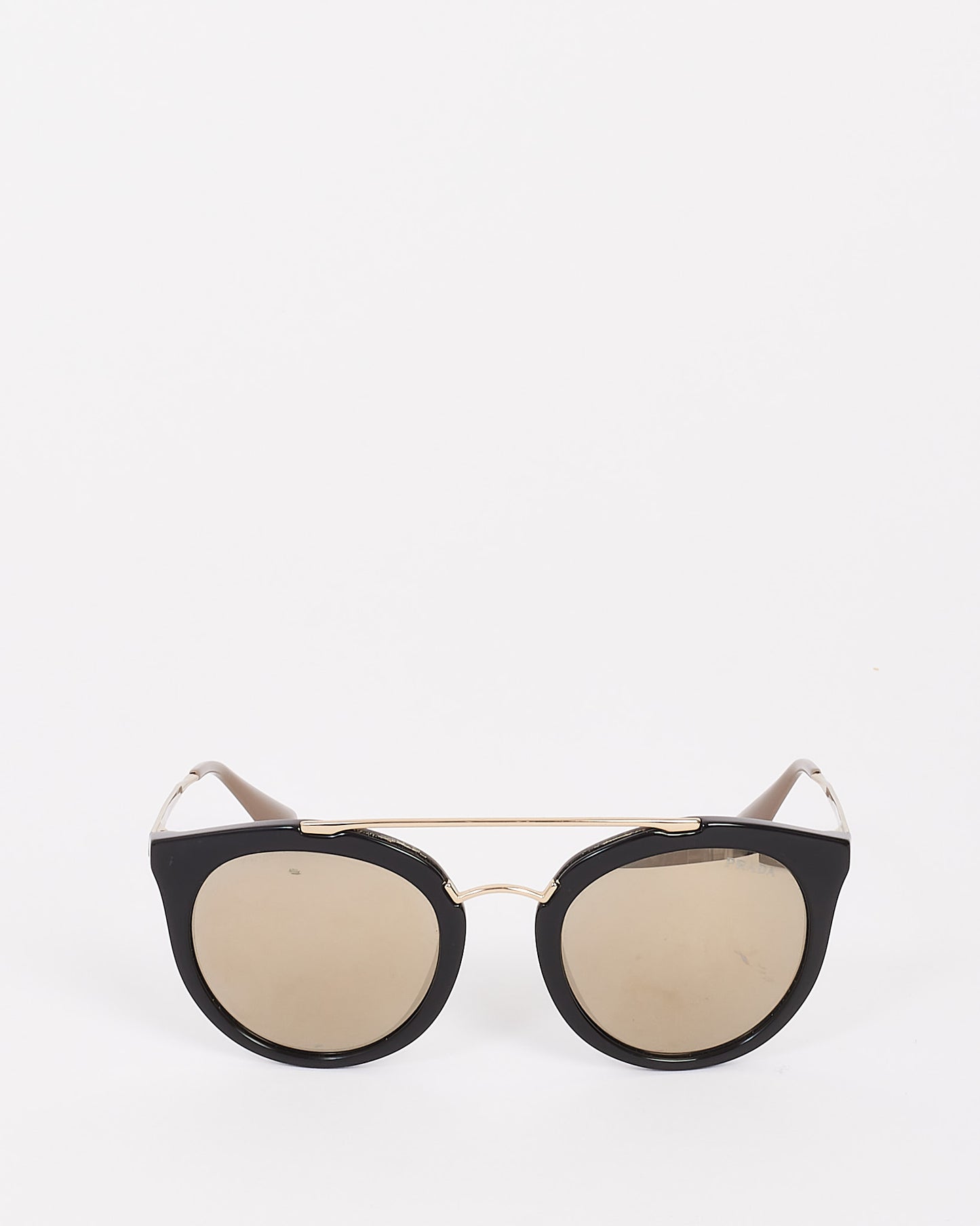 Prada Black/Gold SPR23S Cat Eye Sunglasses