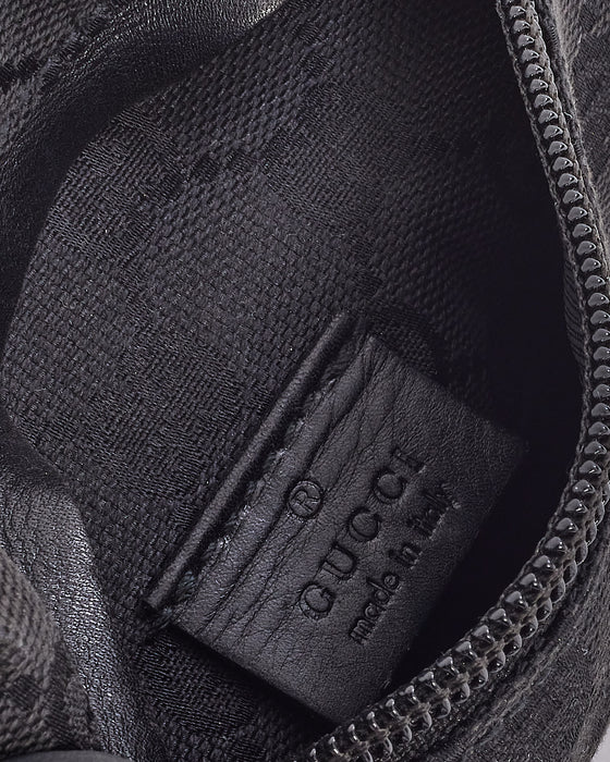 Gucci Black Monogram Canvas Belt Bag