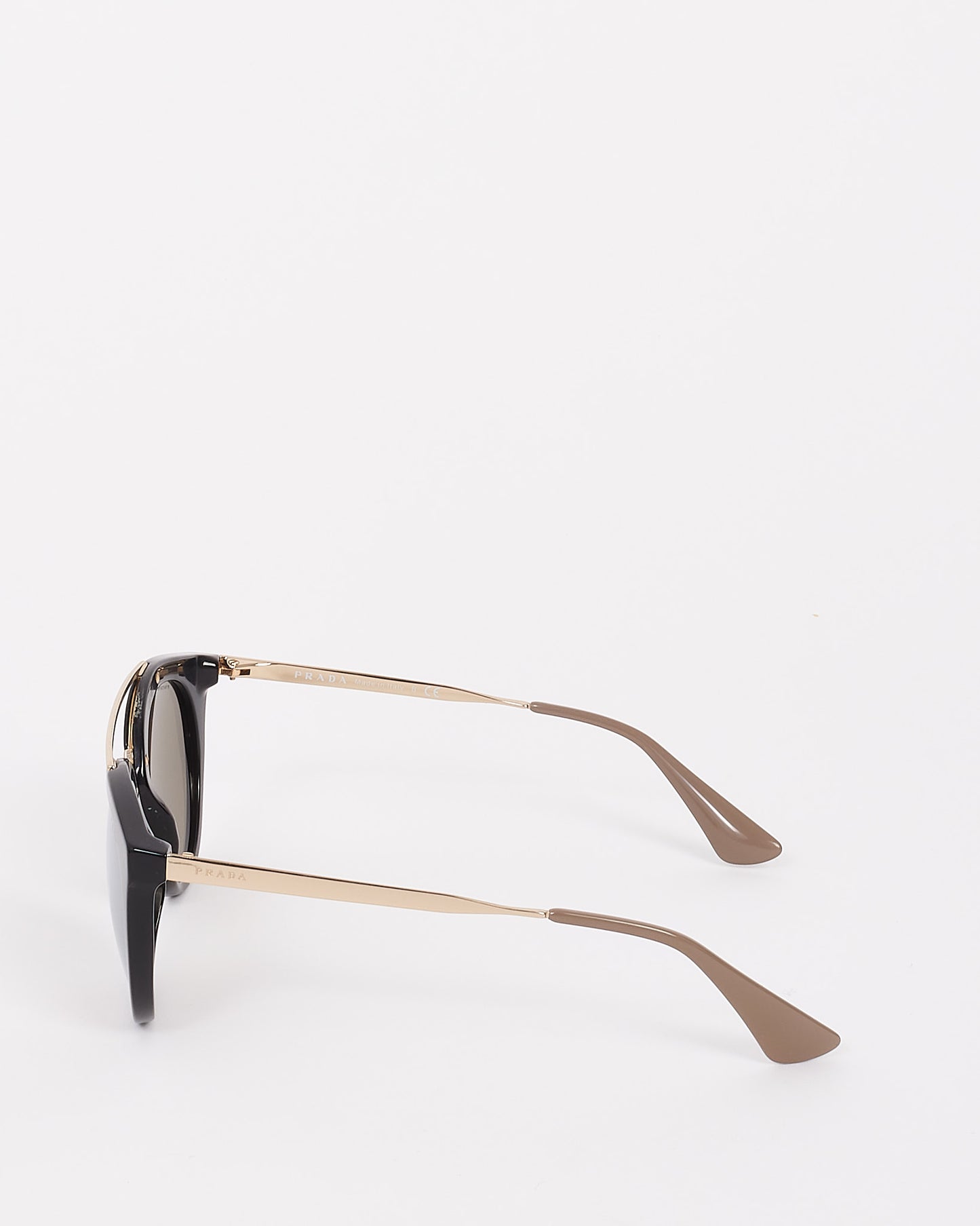 Prada Black/Gold SPR23S Cat Eye Sunglasses