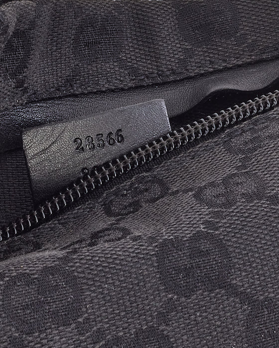 Gucci Black Monogram Canvas Belt Bag