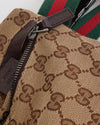 Gucci GG Monogram Canvas Double Pocket Web Belt Bag