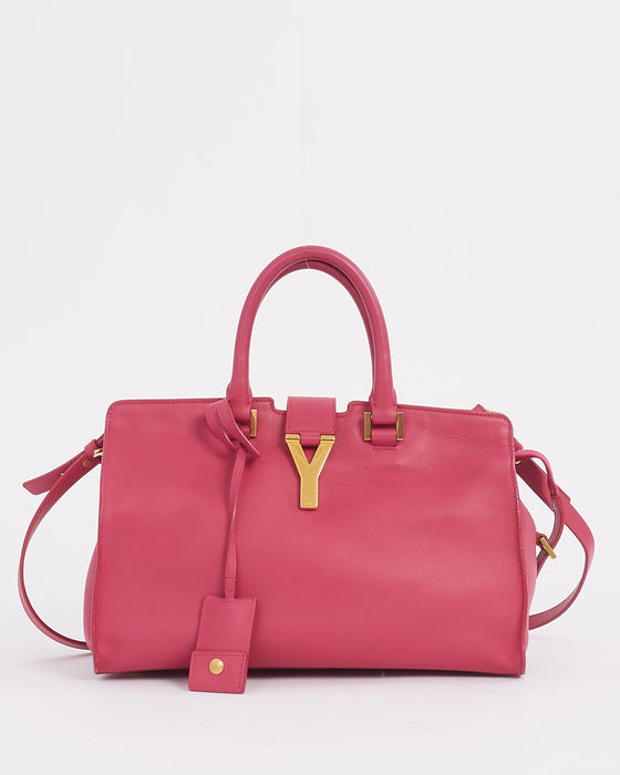 Saint Laurent Pink Leather Y Chyc Tote Bag
