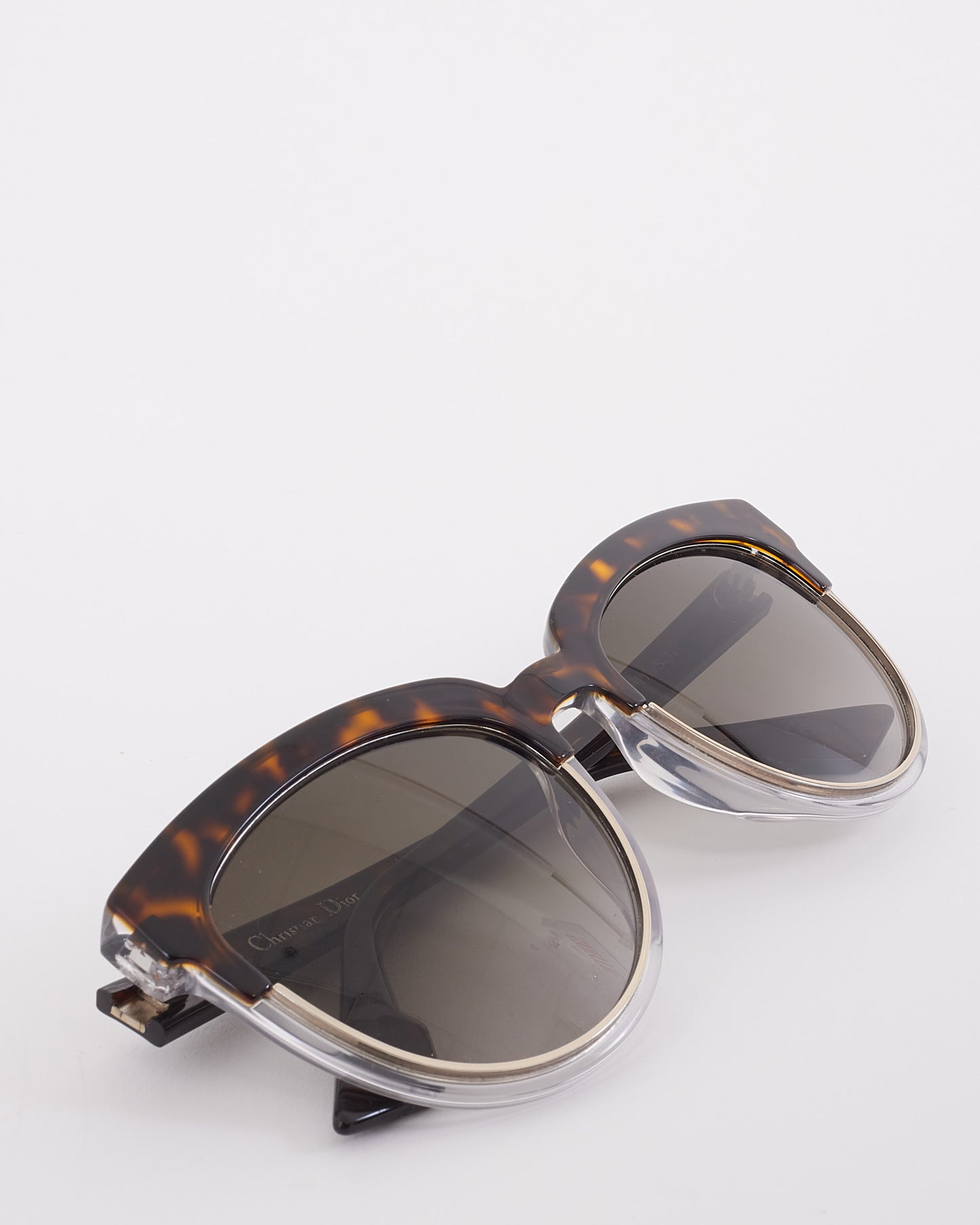 Lunettes de soleil DiorSight en acétate marron et transparent Dior