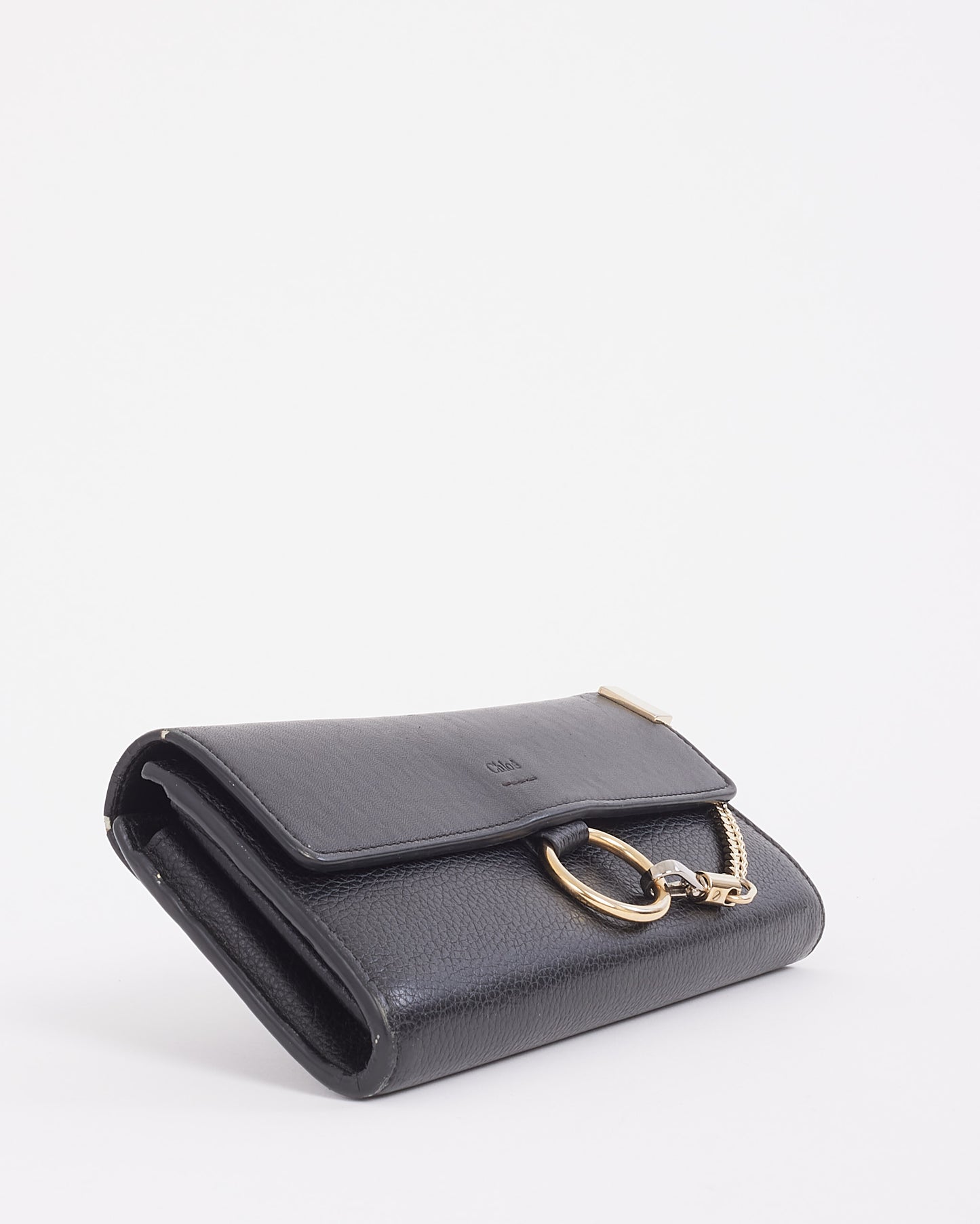 Chloé Black Leather Faye Long Wallet