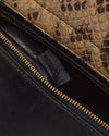 Celine Black & White Python & Leather Medium Trapeze Bag