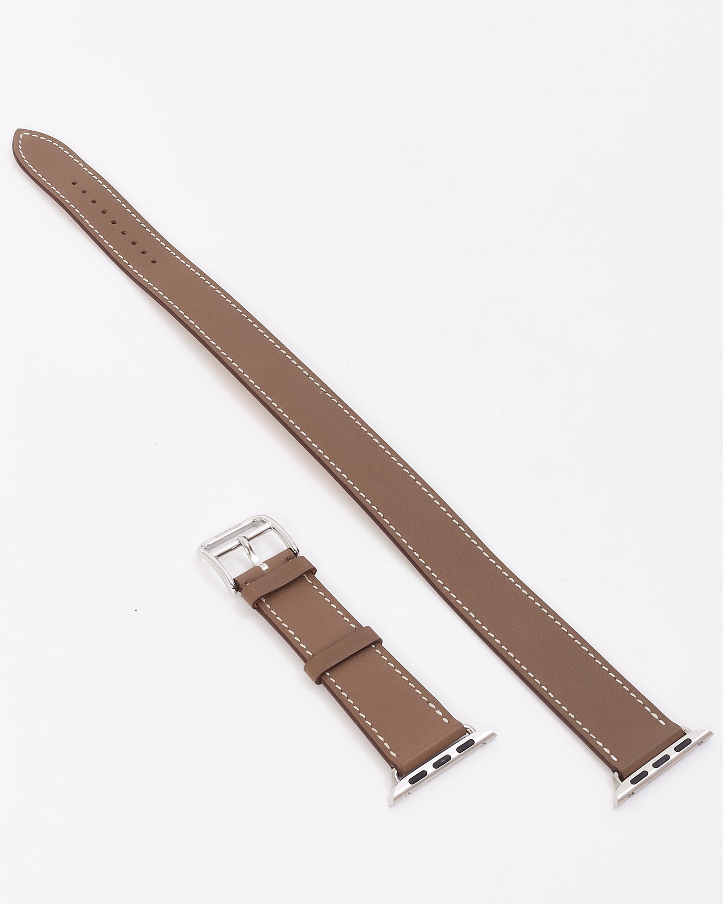 Hermès Etoupe & Gold Leather Apple Watch Strap 38mm