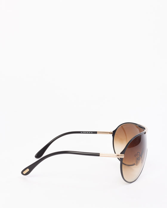Tom Ford Black Brown Lens Shield TF101 Rex Sunglasses