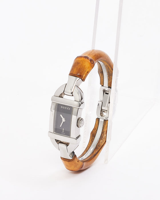 Gucci Brown & Silver Bamboo 6800L Watch